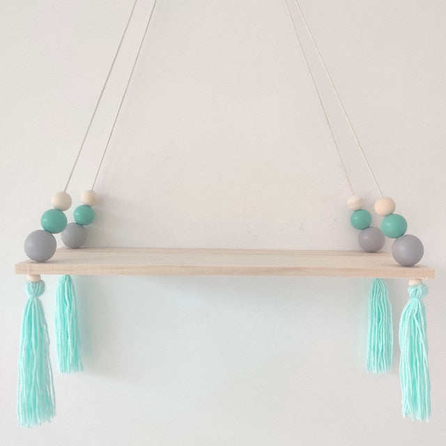 Nordic Styled Beaded Rope Floating Rack