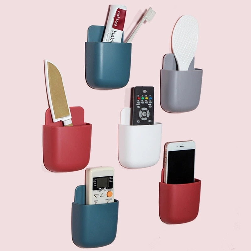Strong Adhesive Wall-Mounted Remote Control Storage Box