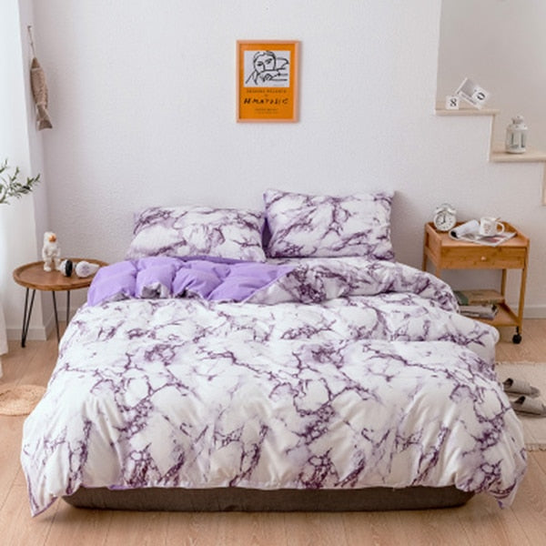 Comfortable Marble Pattern Bedding Set