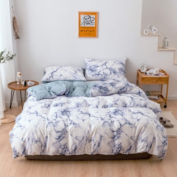 Comfortable Marble Pattern Bedding Set