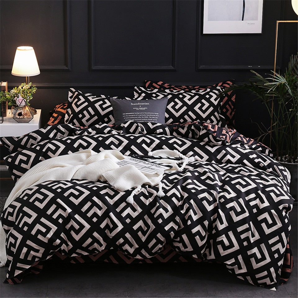 Modern Geometric Pattern Comfy Bedding Set