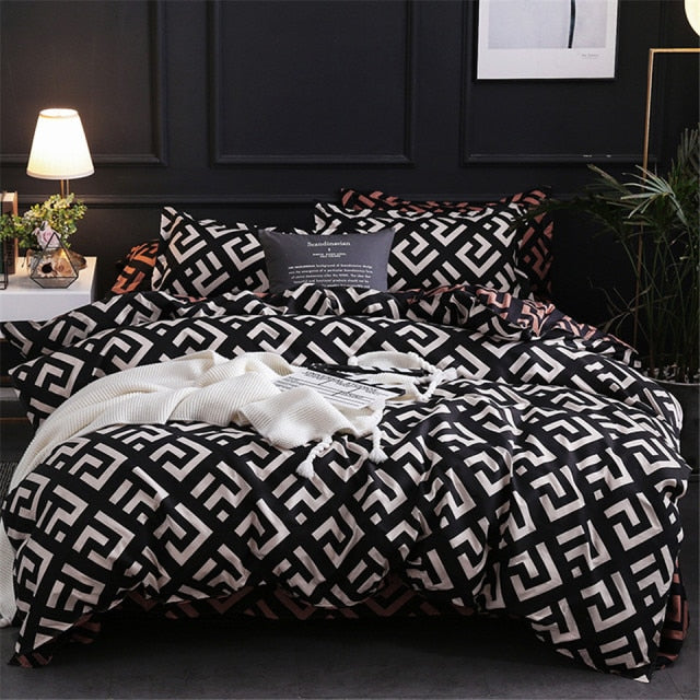 Modern Geometric Pattern Comfy Bedding Set