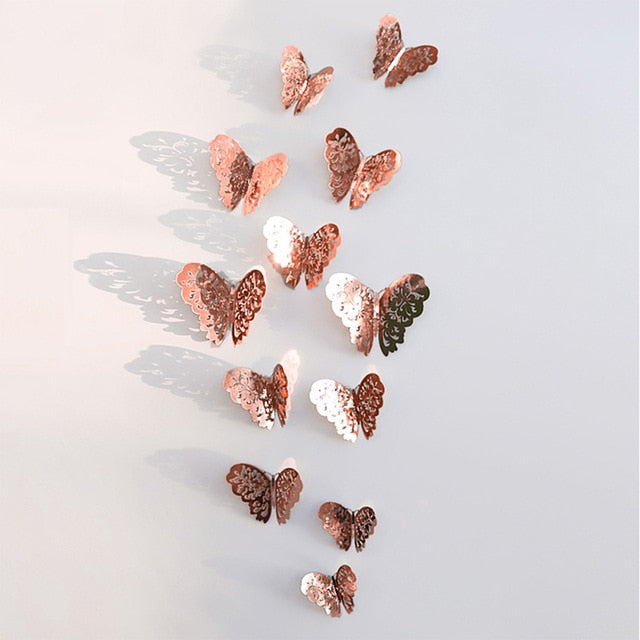 Aesthetic Hollow 3D Butterfly Wall Sticker