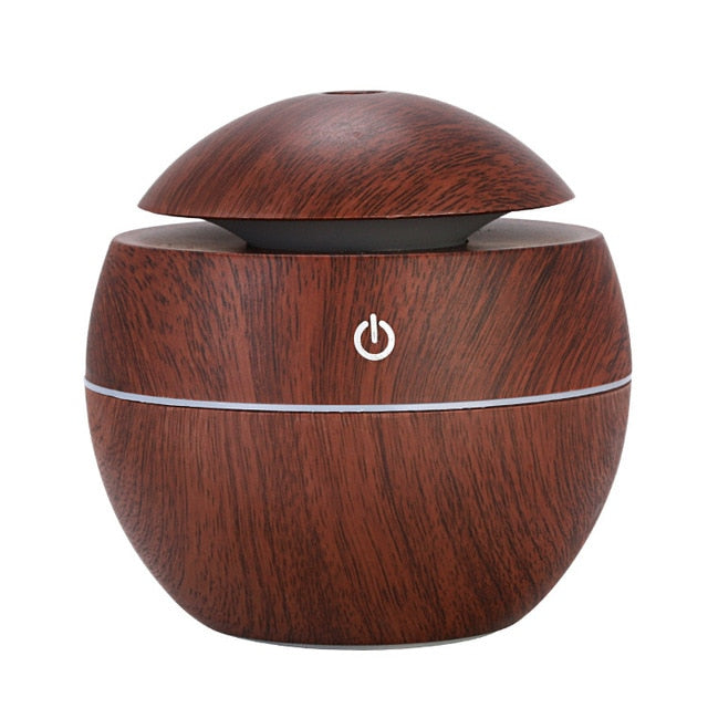 Color-changing Wooden Cool Mist Humidifier Lamp